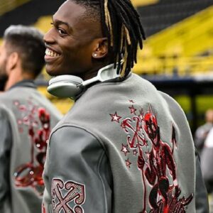 Ac Milan Grey Varsity Jacket
