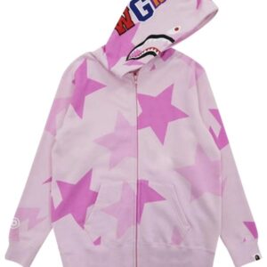 Bape Pink Star Hoodie