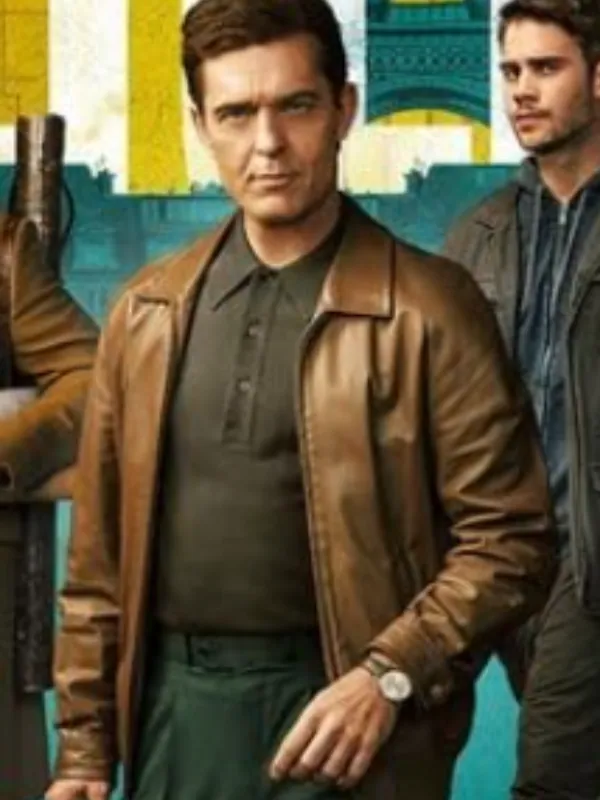 Berlin Pedro Alonso S01 Brown Leather Jacket - Image 3