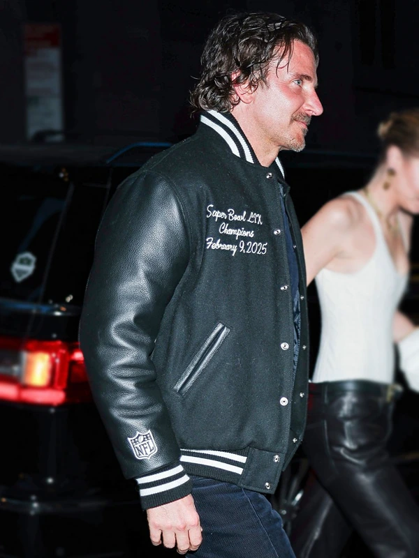 Bradley Cooper Eagles Black Varsity Jacket - Image 7