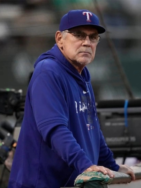 Bruce Bochy Texas Rangers Baseball Blue Hoodie