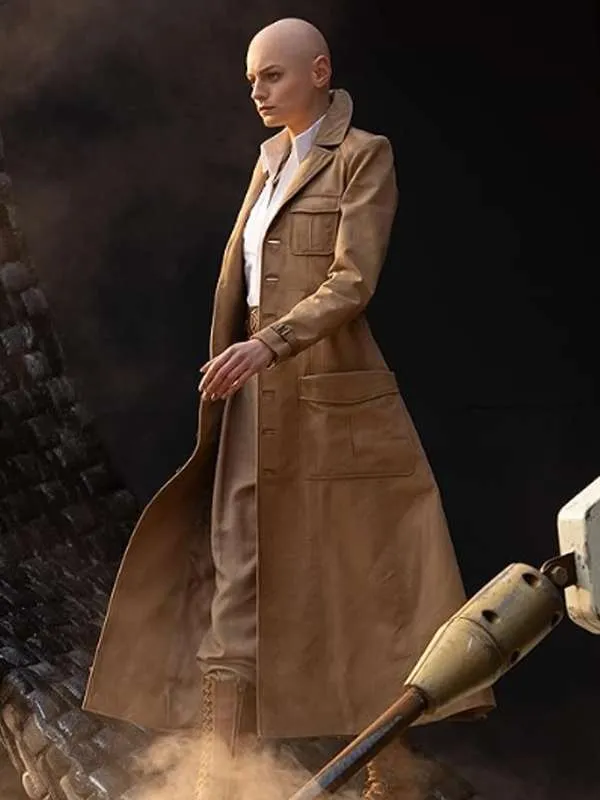 Deadpool & Wolverine Emma Corrin Brown Long Coat - Image 2