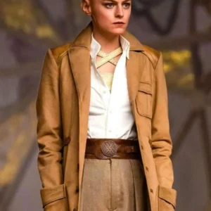 Deadpool & Wolverine Emma Corrin Brown Long Coat