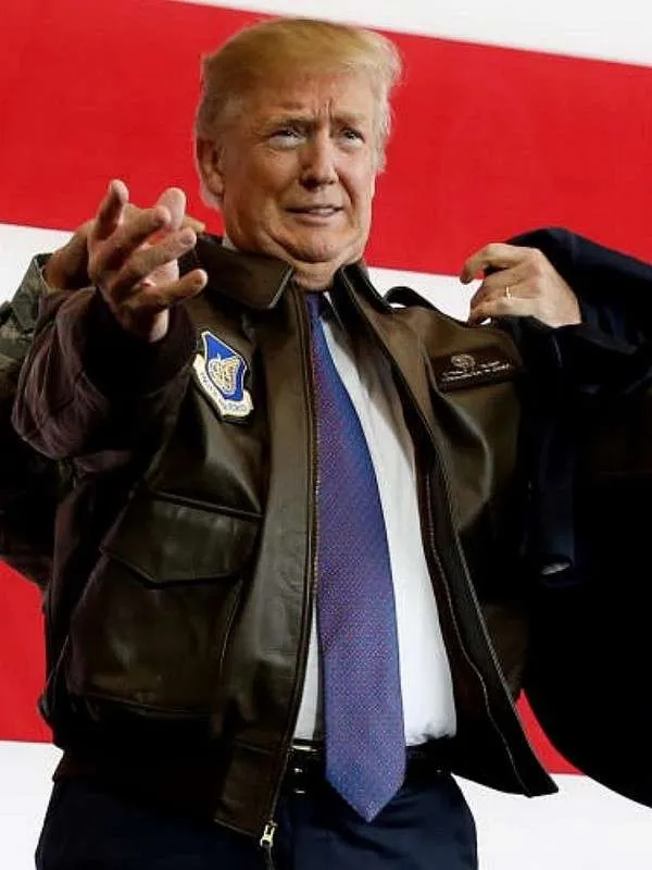 Donald Trump A2 Flight Bomber Leather Jacket