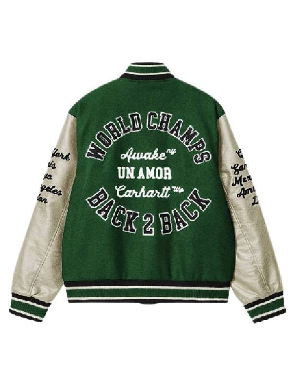 Gigi Hadid Green Varsity Jacket - Image 4