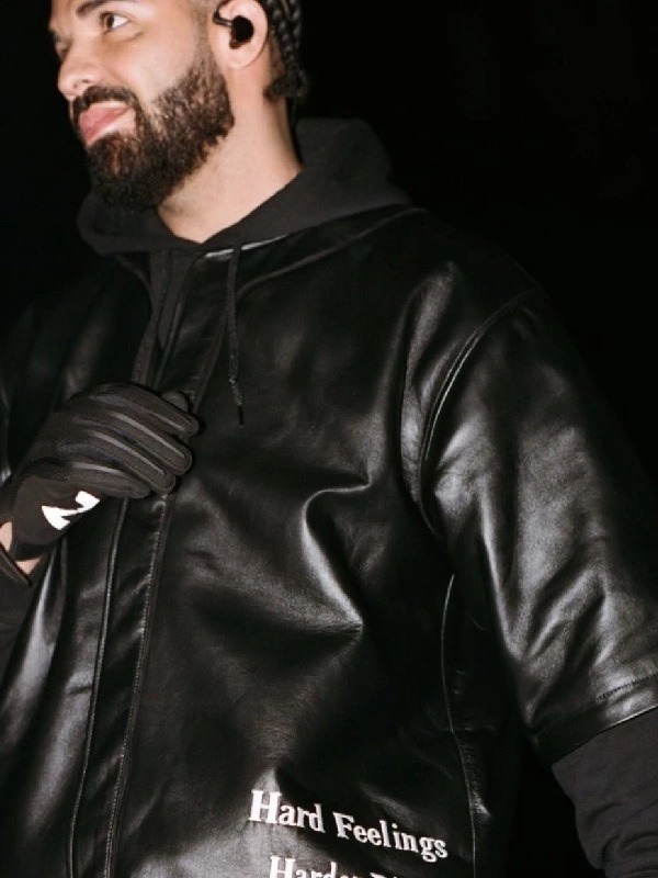 Drake Hard Feelings Harder Dick Leather Jacket