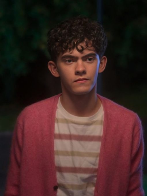 Heartstopper S03 Joe Locke Pink Cardigan - Image 3