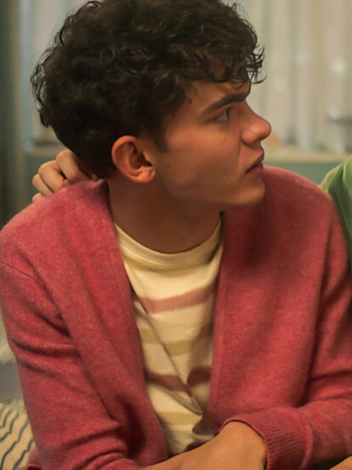 Heartstopper S03 Joe Locke Pink Cardigan - Image 2