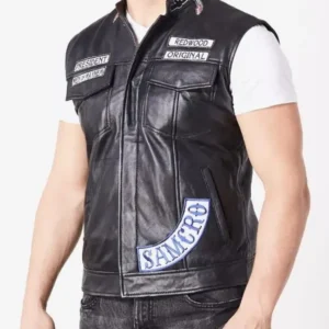 Charlie Hunnam SOA Sons of Anarchy Leather Vest