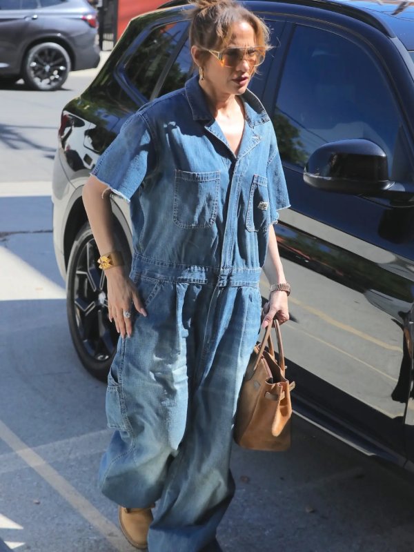 Jennifer Lopez Blue Denim Jumpsuit - Image 2