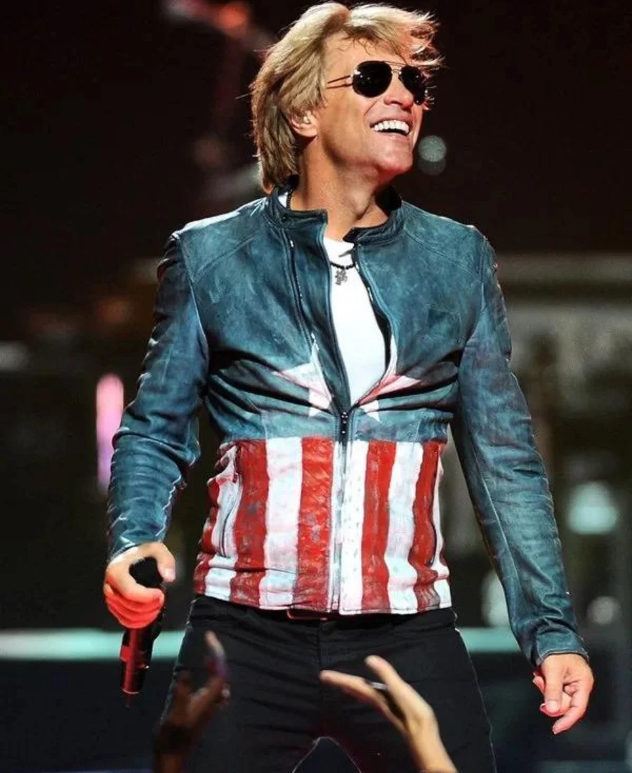 Jon Bon Jovi Captain America Leather Jacket