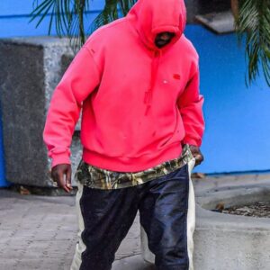 Kanye West Pink Hoodie