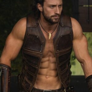 Kraven The Hunter Aaron Taylor Vest in Brown