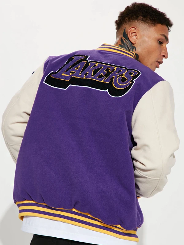 Los Angeles Lakers Letterman Jacket - Image 2