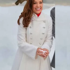 Laura Osnes One Royal Holiday Anna White Long Coat