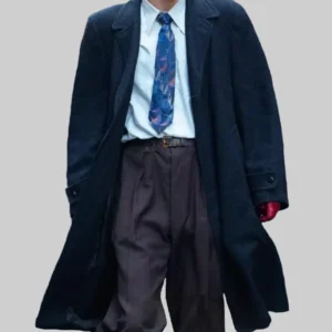 Marty Supreme Timothee Chalamet Navy Blue Trench Coat