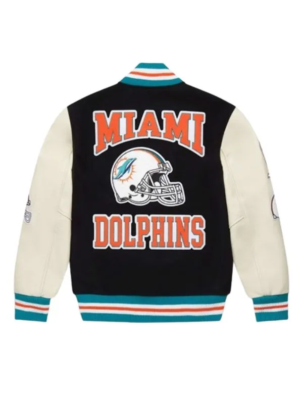 OVO x NFL Miami Dolphins Varsity Jacket - Image 2