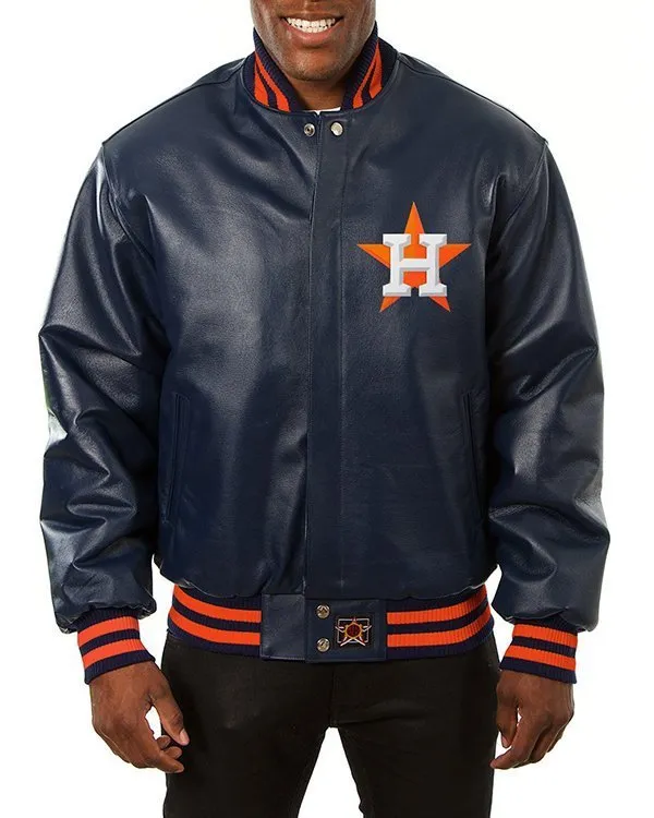 Men’s Astros Leather Jacket