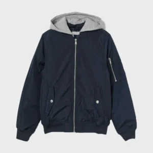Mens Dark Blue Bomber Jacket
