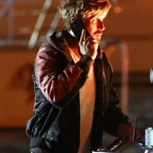 Miami Vice Stunt Team Ryan Gosling Black Leather Jacket