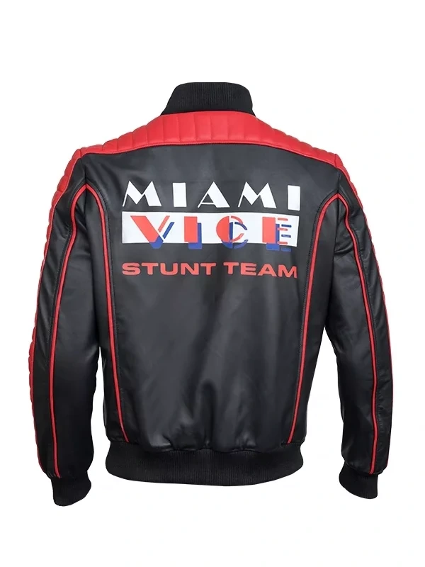 Miami Vice Stunt Team Ryan Gosling Black Leather Jacket - Image 3
