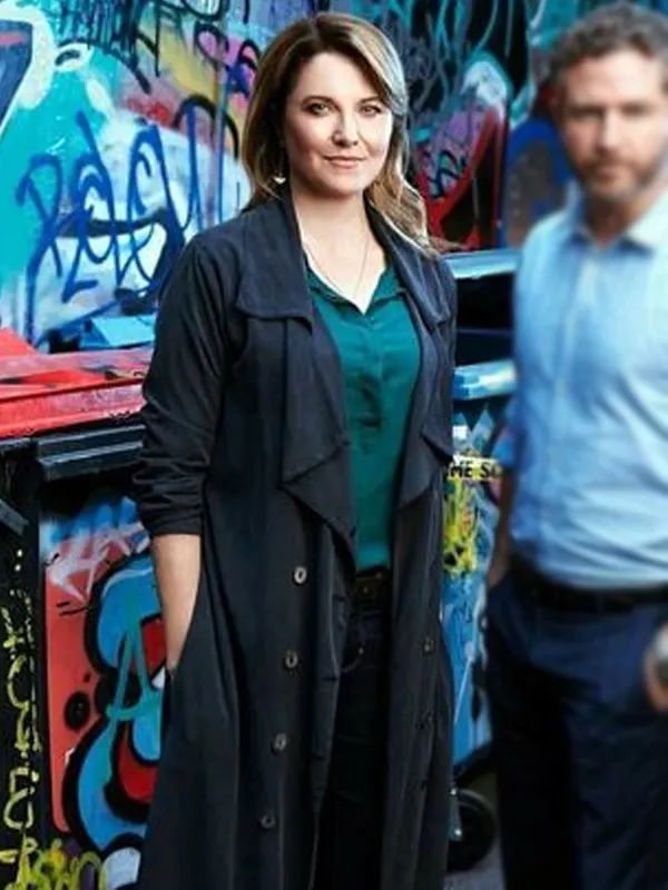 My Life Is Murder Alexa Crowe Trench Coat - Image 5
