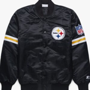 Starters Steelers Black Satin Jacket