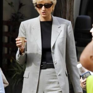 Princess Diana The Crown Season 5 Grey Blazer