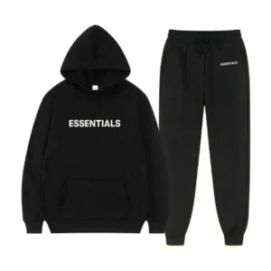 Pullover Essentials Black Basic Tracksuit