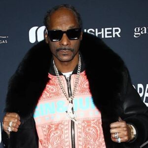Snoop Dogg Black Trench Leather Coat