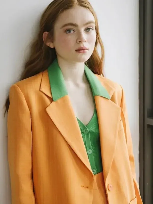 Stranger Things 2022 Sadie Sink Orange Blazer - Image 2