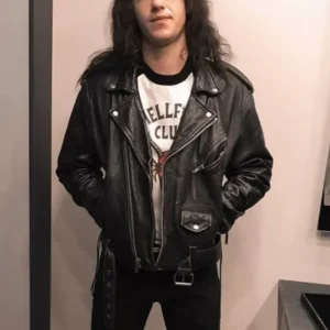 Stranger Things Eddie Munson Biker Leather Jacket