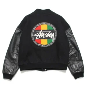 Stussy 1988 Vintage Homeboy Black Wool & Leather Varsity Jacket
