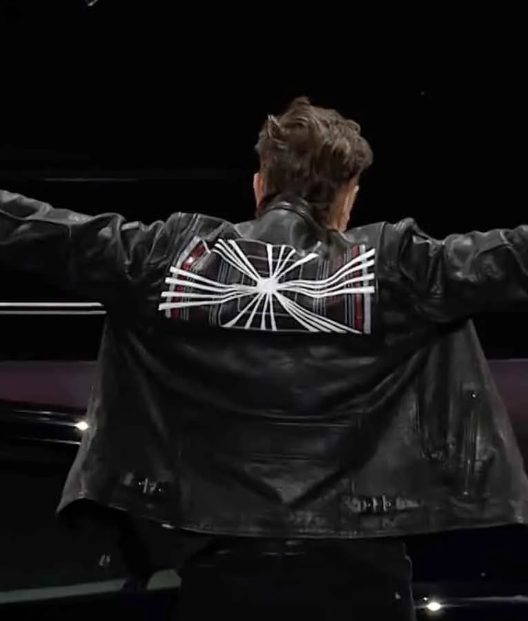 Tesla Model S Plaid Elon Musk Leather Jacket - Image 3