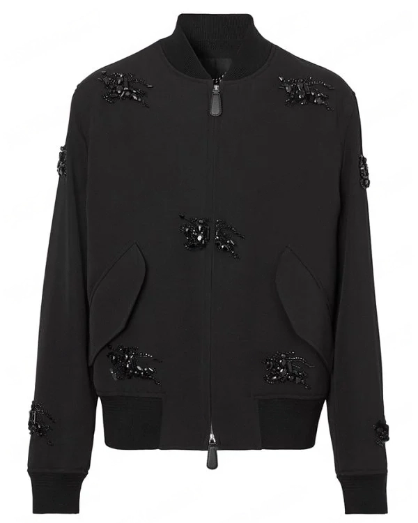 The Voice S25 John Legend Black Embellished Bomber Jacket - Image 5