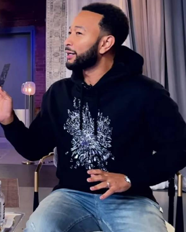 The Voice S27 John Legend Black Hoodie - Image 2