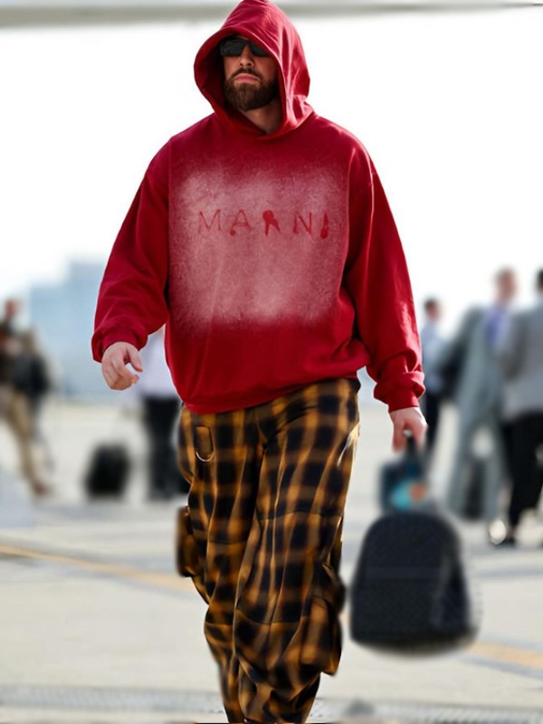 Travis Kelce Marni Red Hoodie - Image 2
