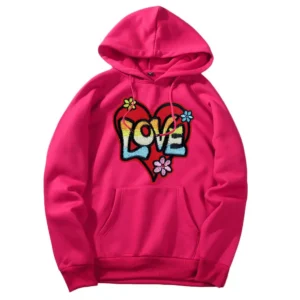 Red Love Heart Hoodie