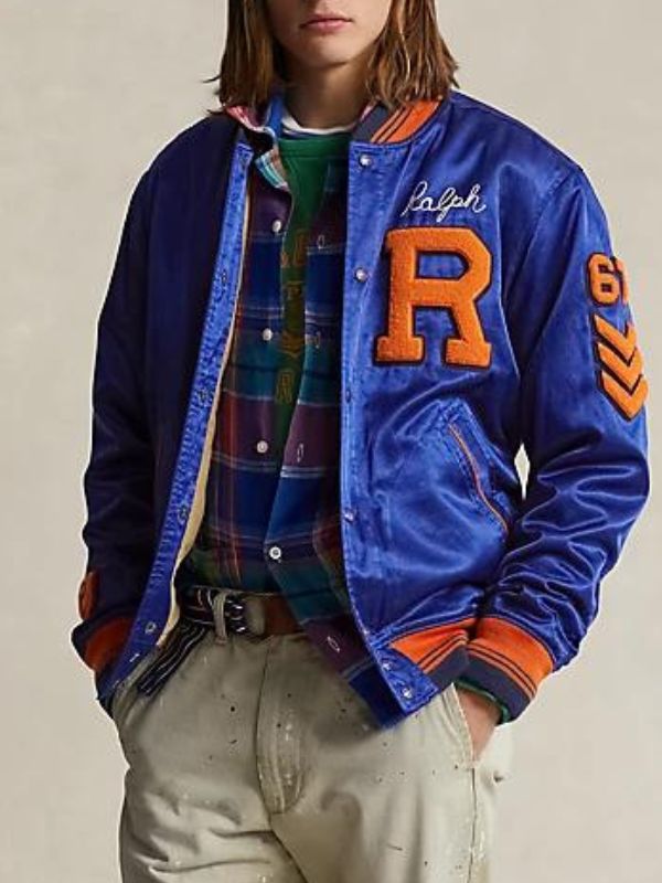 Ralph Lauren Satin Letterman Jacket