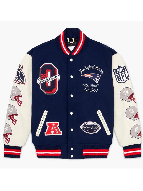 OVO x NFL New England Patriots Varsity Jackets - Image 2