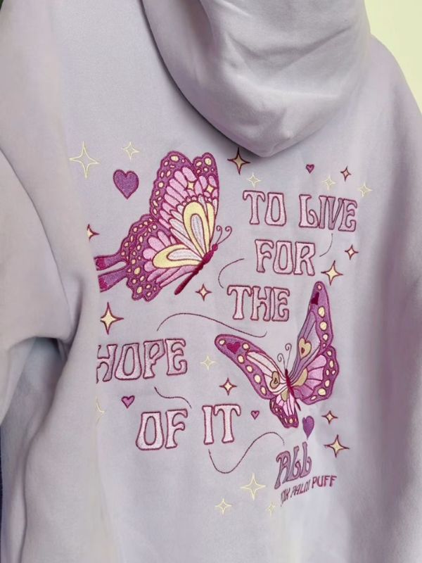 Pink Palm Puff To Live For The Hope of It All Hoodie - Image 7