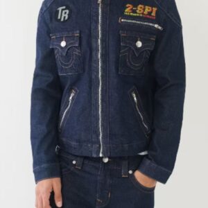 True Religion Chad Denim Moto Jacket