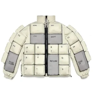 Cream and Grey Keyboard Jacket