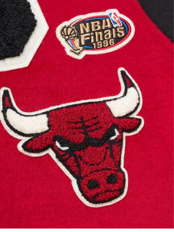 Chicago Bulls Red Team Legacy Varsity Jacket - Image 3