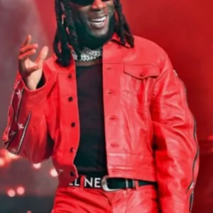 Burna Boy Red Jacket