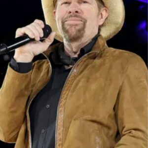 Toby Keith Brown Suede Leather Jacket