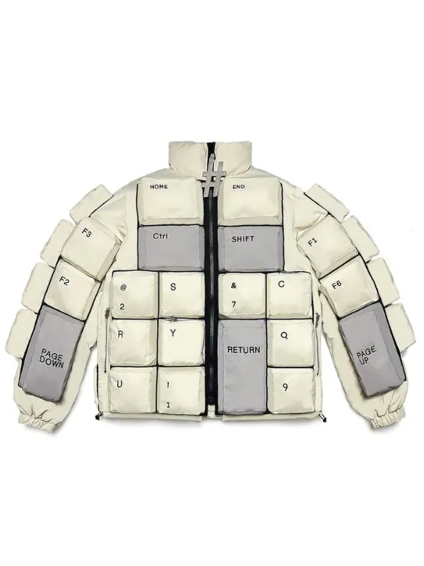Cream and Grey Keyboard Jacket