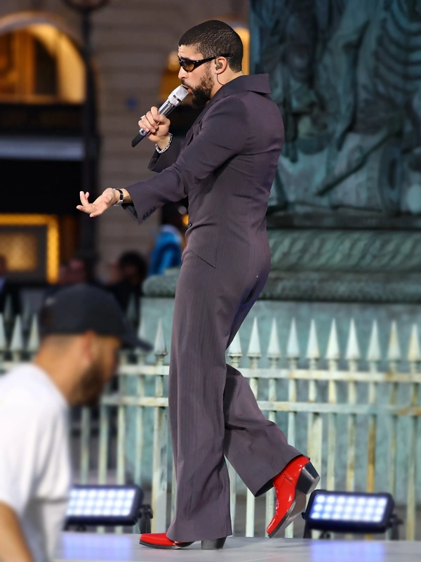2024 Vogue World Paris Bad Bunny Gray Suit - Image 3