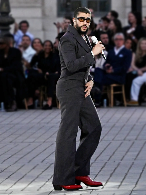 2024 Vogue World Paris Bad Bunny Gray Suit - Image 2