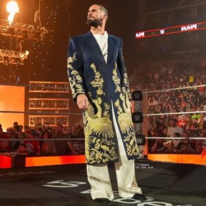 WWE RAW Seth Rollins Golden Peacock Coat